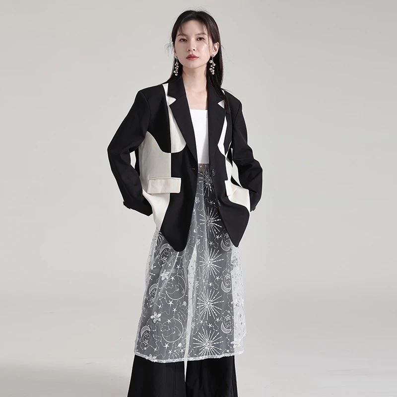 【3日で出荷】【Gorge.Fashion】春秋 スートコート ドッキング レディース スーツ パーティードレス 結婚式 ワンピース ドレス パーティードレス ワンピース 結婚式857476