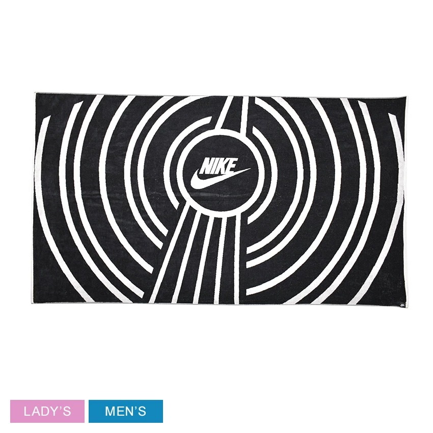 OVERSIZED BEACH TOWEL N1011124 レディース メンズ スポーツ ジム トレーニング 吸水 フィットネスタオル ブラック 黒 ホワイト 白
