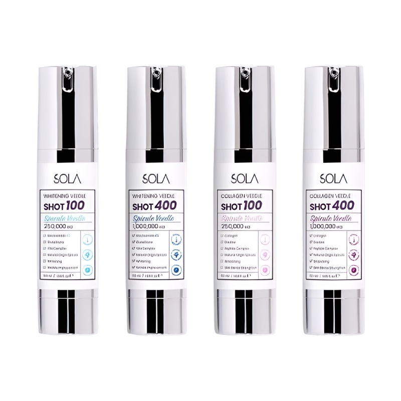 SOLA ヴィードルショット100ショット&400ショット 50ml コラーゲン / ホワイトニング 針美容液 マイクロニードル 導入美容液 ブースター エイジングケア しわケア コラーゲン