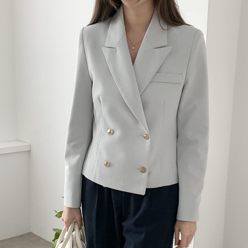 カラネックツーボタンショートデイリージャケット 6,736円