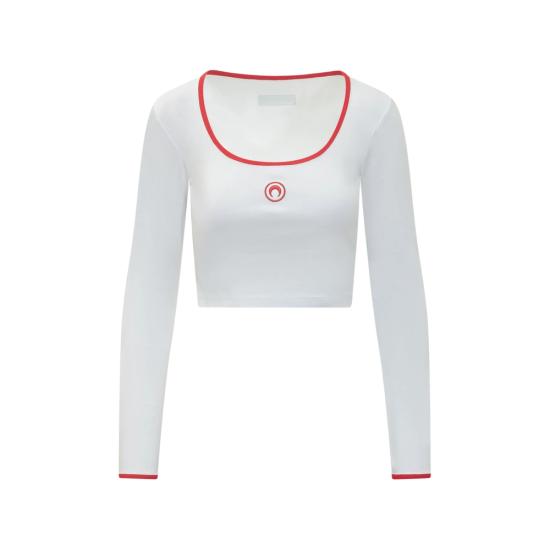 MARINE SERRE Women Tops WTT033A CJER0008 WH17 WHITE
