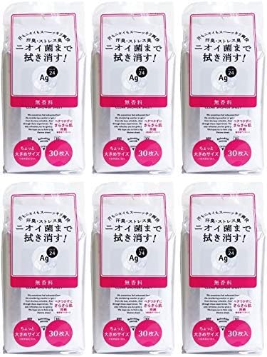 セット販売 ファイントゥデイ エージーデオ24 クリアシャワーシートN 無香性 30枚 ×6個セット デオドラントシート