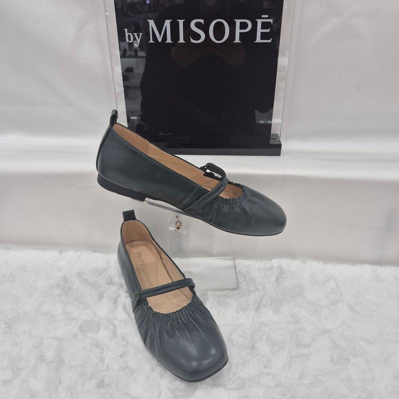 By 女性 バンディング メリージェーン フラット 112HT435FG010 DGREEN 1 JJ