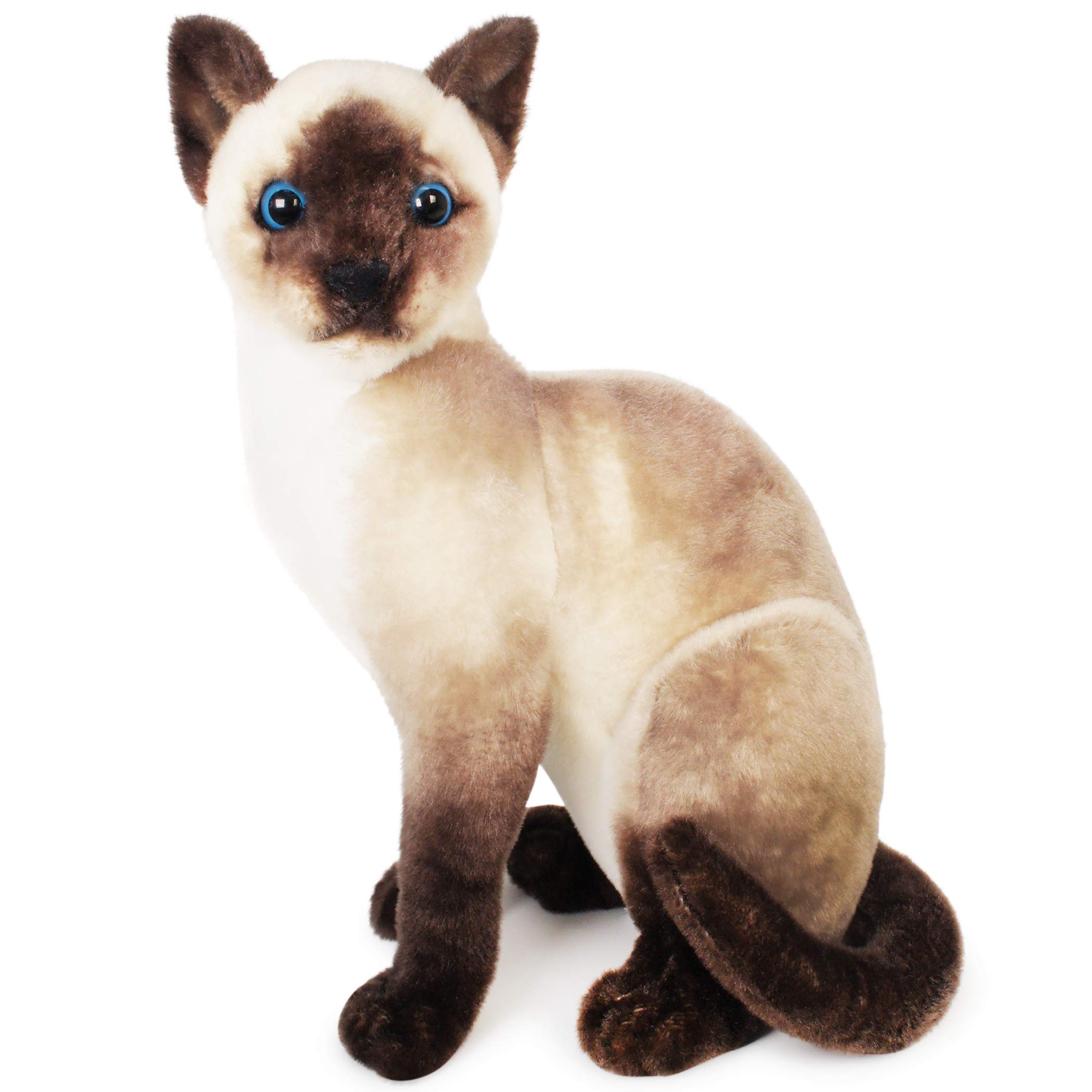Tiger Tale Toys (タイガーテールトイズ) ねこ 猫 ぬいぐるみ リアル 35センチ ペット ネコ キャット CAT かわいい 女の子 男の子 (シャム猫)
