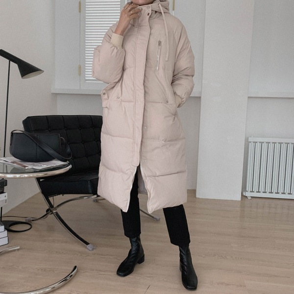 格安新品 2컬러 겨울 한파 데일리 캐주얼 심플 롱 후드 패딩 점퍼 ダウンジャケット・コート 格安新品 2컬러 겨울 한파 데일리 캐주얼 심플 롱 후드 패딩 점퍼 ダウンジャケット・コート