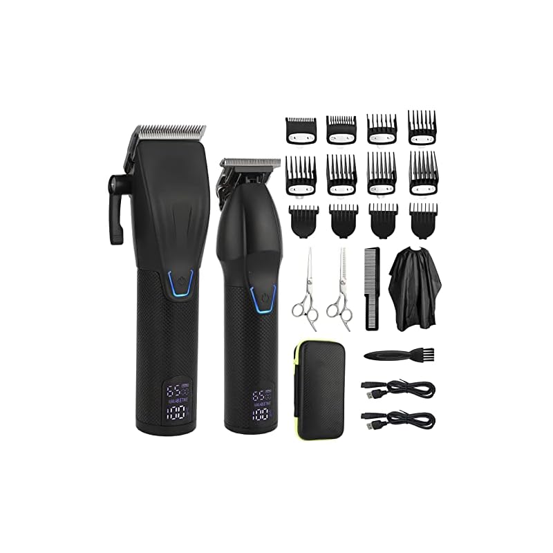 電動バリカン Soonsell バリカンセット ヘアカッター ヒゲトリマー 防水 USB充電 低騒音 散髪用コードレス 精密彫刻T字 充電と注油提示 メンズ 子供 家庭 業務 ショートヘア用 日本語説