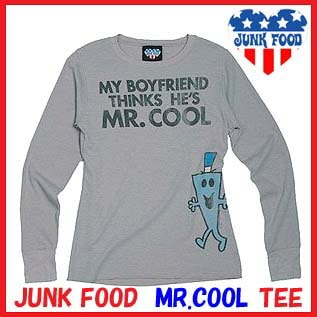 ジャンクフード レディース リトルミス ミスタークール ロングスリーブTシャツ グレー