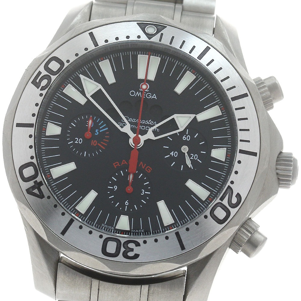 ベルト訳あり オメガ OMEGA 2269.52 シーマスター300 レーシング クロノグラフ 自動巻き メンズ 保証書付き_880546【中古】