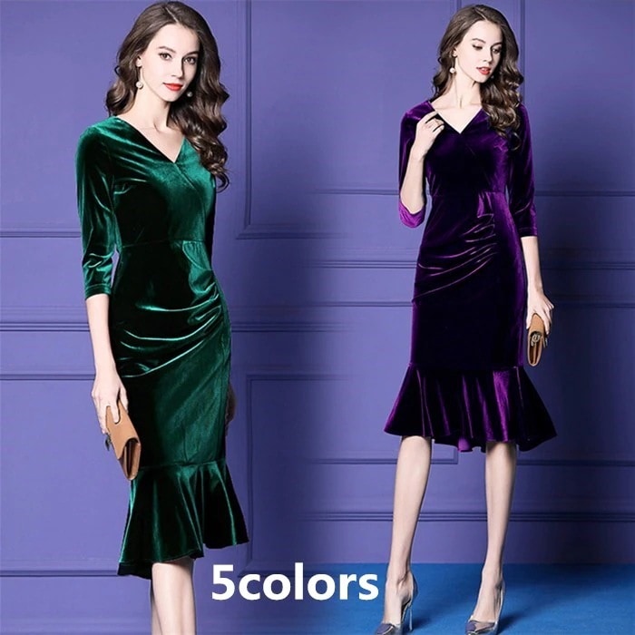 レディースワンピース姫系ワンピースタイトドレス二次会披露宴パーティー結婚式演奏会ドレス