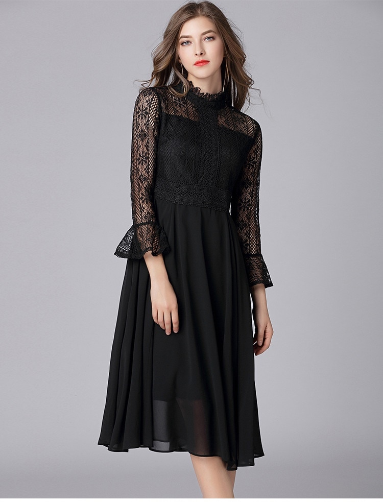 クリアランレースドレス