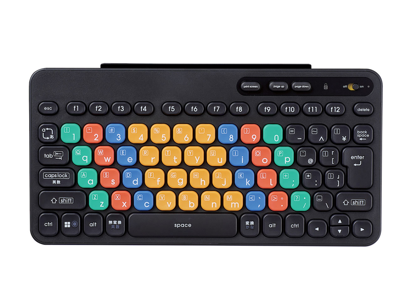 KEY PALETTO TK-FS10BMKBK [ブラック] ワイヤレスキーボード Bluetooth 無線 コンパクト カラー CapsLock機能無効化スイッチ