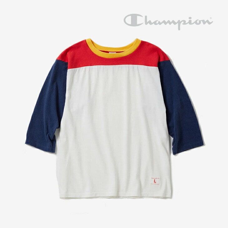 トゥルー トゥ アーカイブス 3クォーター スリーブ フットボール Tシャツ/ホワイト（C3D406）