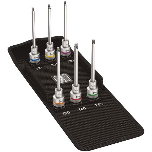 WERA ヴェラ 差込角1/2inch 6点組 ビットソケットセット 保持機能付き T20-T45 004211 工具 ツール DIY 作業工具 道具