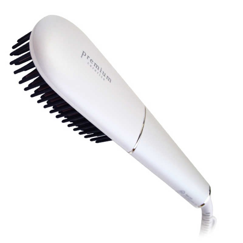 AMAVILA　ブラシ型ヘアアイロン Carerise Premium(ケアライズプレミアム)(国内・海外対応(100～240V)) ［交流(コード)式］ シルキーホワイト　B-60ブラシ型ヘアアイロン