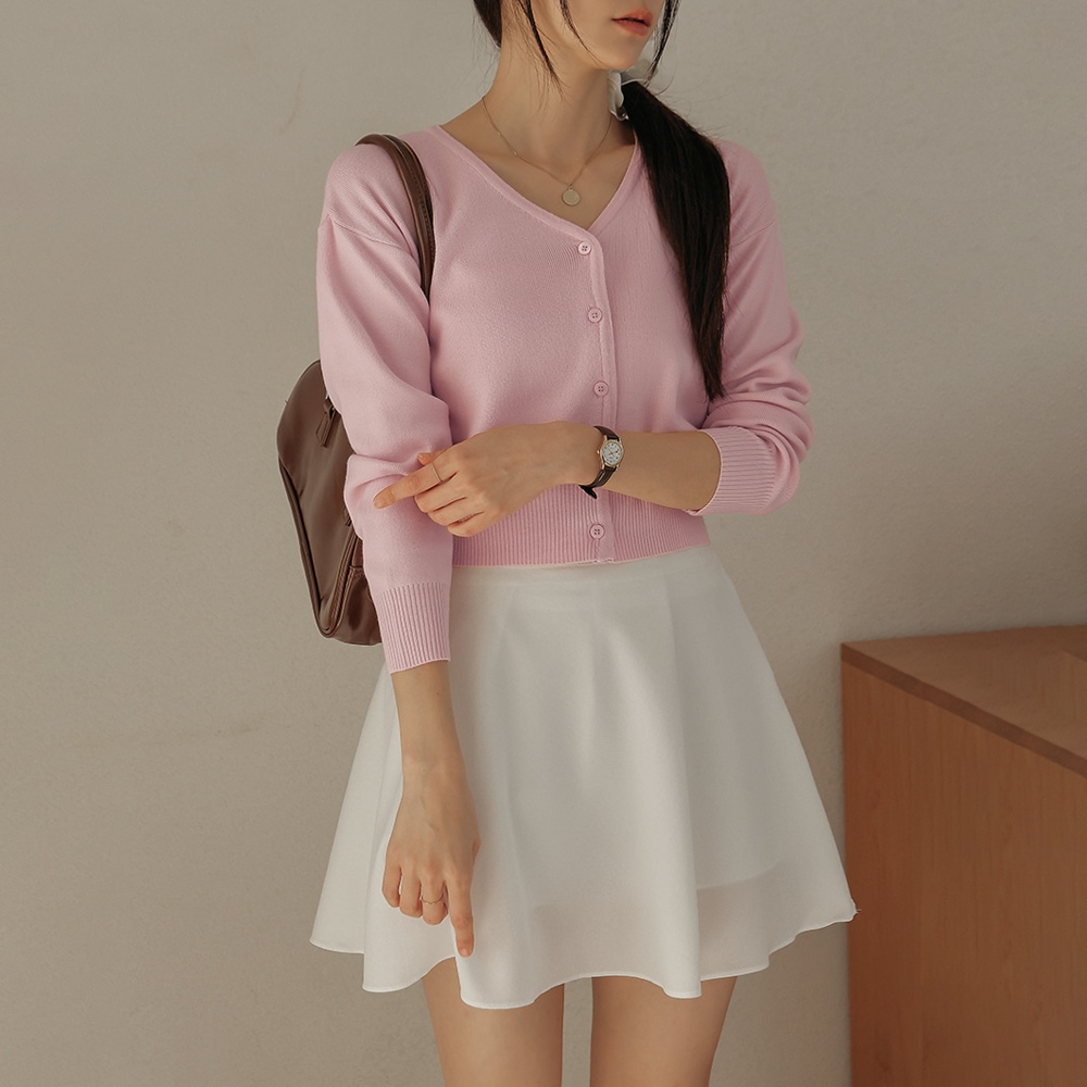 Bebe ネックショート丈カーディガン