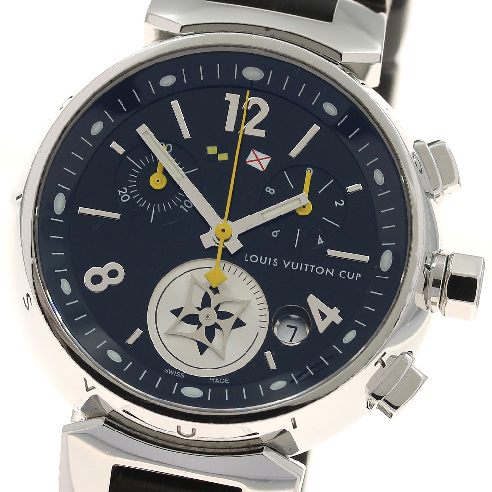 ルイ・ヴィトン LOUIS VUITTON Q132G タンブール ラブリーカップMM クロノグラフ クォーツ ボーイズ 良品 _937084【中古】