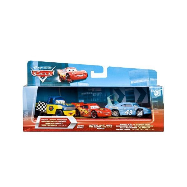 Cars T0315Value Miniature 3Police Vehicles Dexter Hoover/Chequered Flag Race Damaged King 並行輸入品