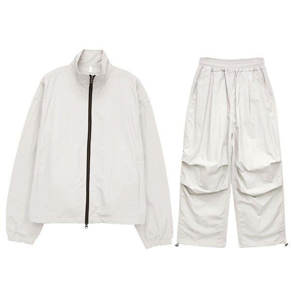 メンズ ウインドブレーカー セットアップ ツーウェイジップアップ ストリング バルーンフィット トレーニング セット SWWT010