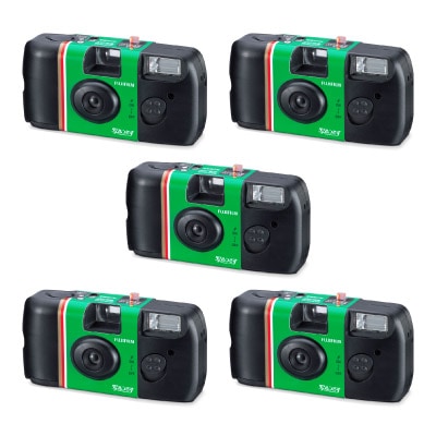 フジカラーレンズ付きフィルム写ルンです　スタンダードタイプ27枚撮り　5個セット