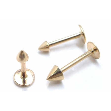 K14 高級 ボディピアス 16G 14金 ラブレット コーン 16ゲージ 16Ga ボディピアス 14K イエローゴールド 本物の金 メンズ レディース 軟骨 ヘリックス 14k-mlbc16