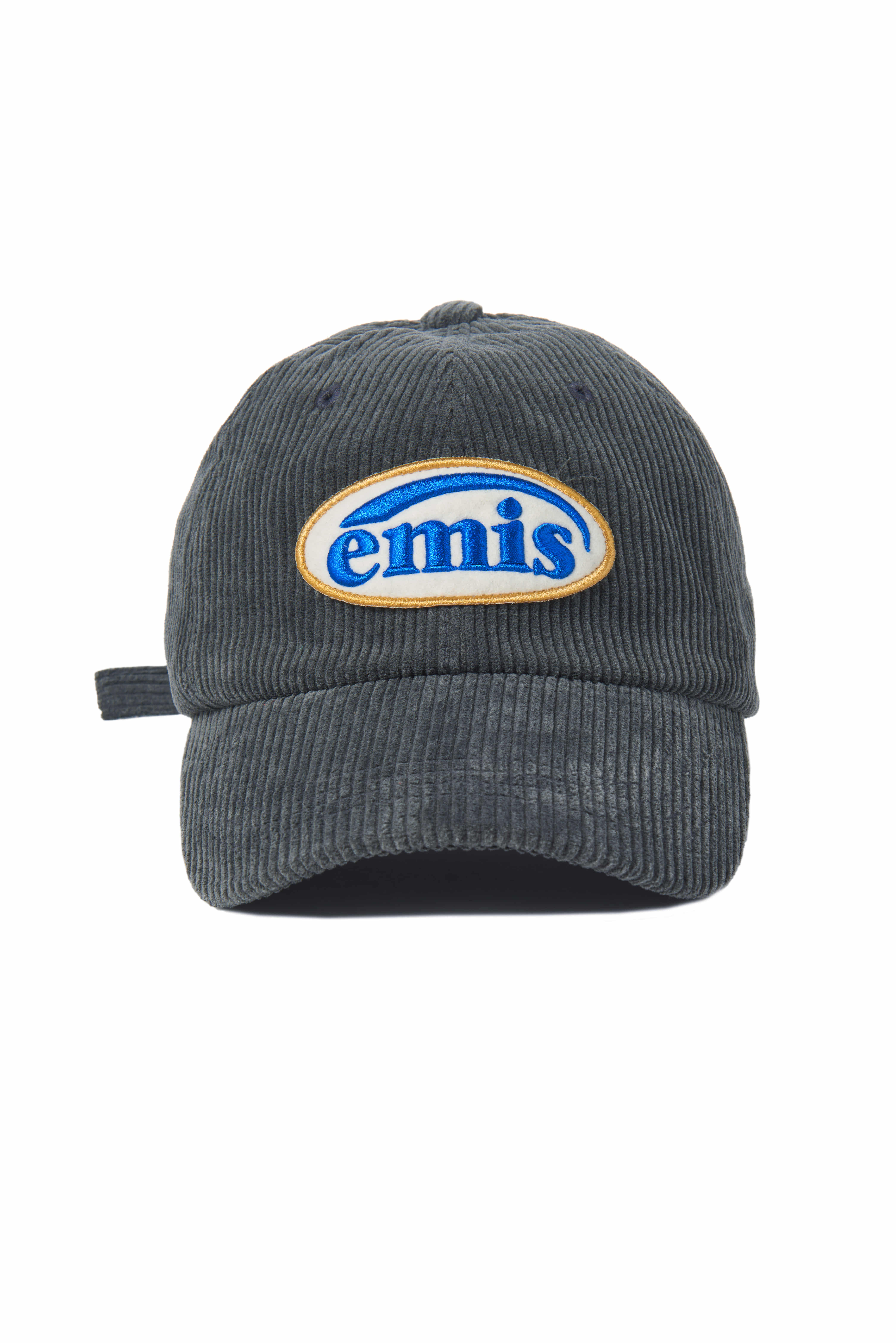 【EMIS】 CORDUROY WAPPEN BALL CAP : CHARCOAL