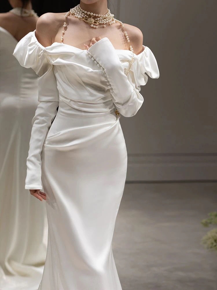 結婚式 ドレス お呼ばれ 結婚式二次会 ウェディングドレス ワンピース 花嫁ロングドレスお呼ばれ 5