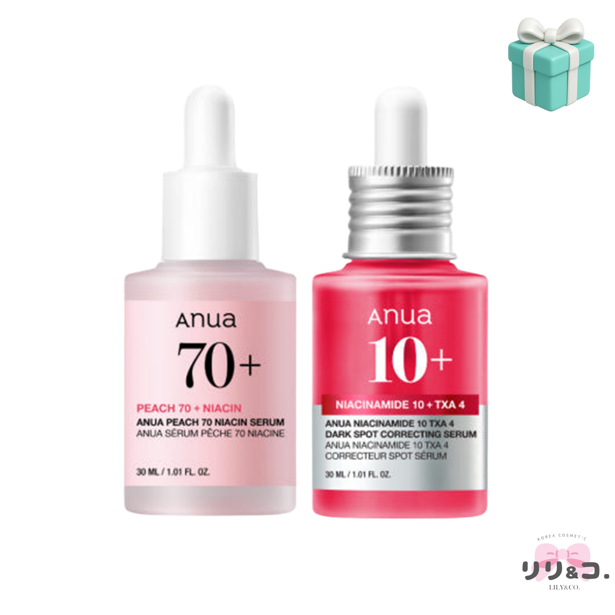 [NEWアンプル] ピーチ70ナイアシンセラム 30mL＋TXA4ダークスポットコレクティングセラム 30ml スキンケア くすみ トーンアップ 角質ケア シミ シミ消し