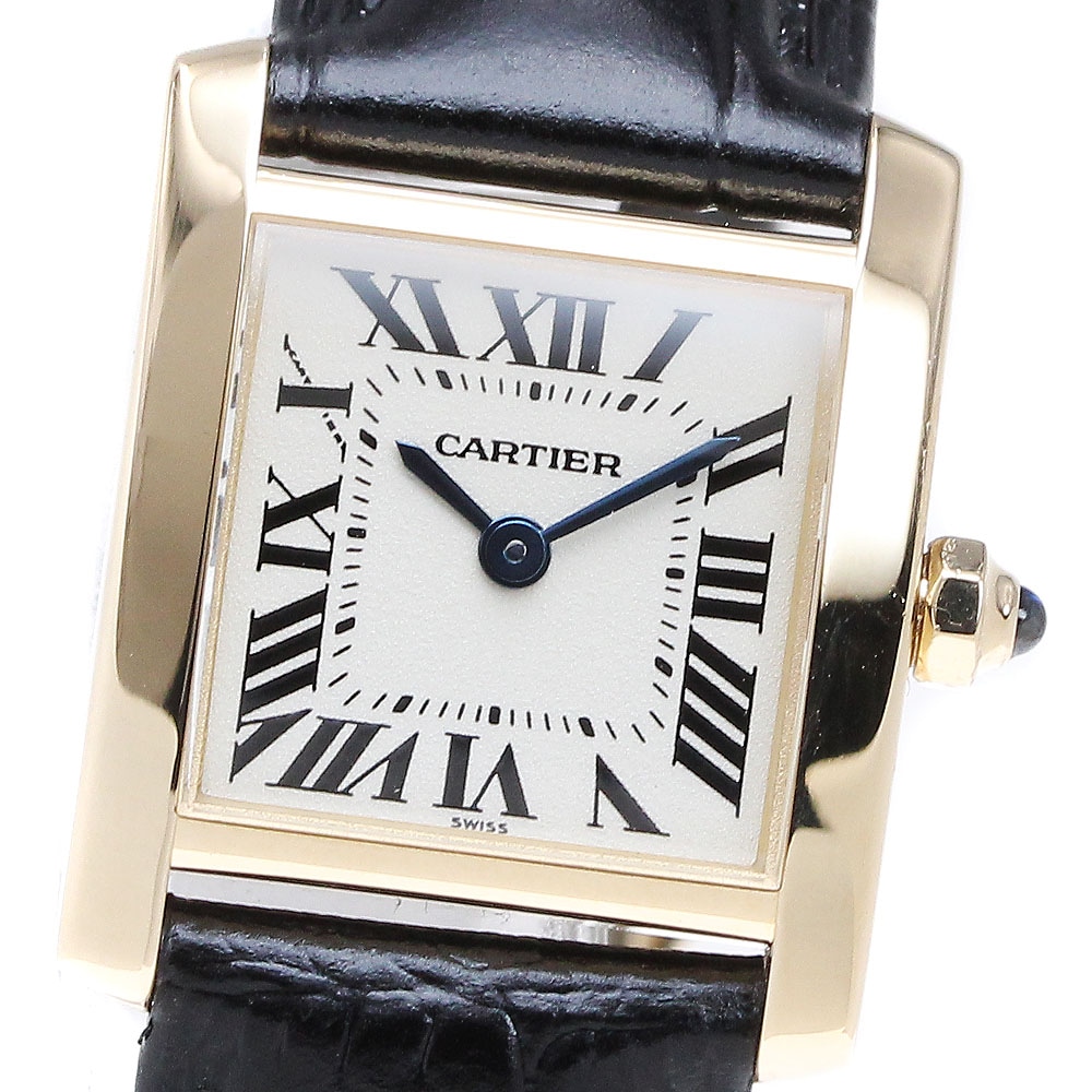 カルティエ CARTIER W5000256 タンクフランセーズSM K18YG クォーツ レディース 良品 _844779【中古】