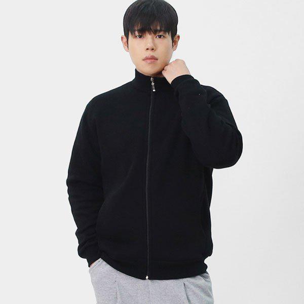 ビリーバース メンズ デイリーインターナショナルソリッド起毛インナーオフィスシンプルベーシックオープンジップアップ BHZ015