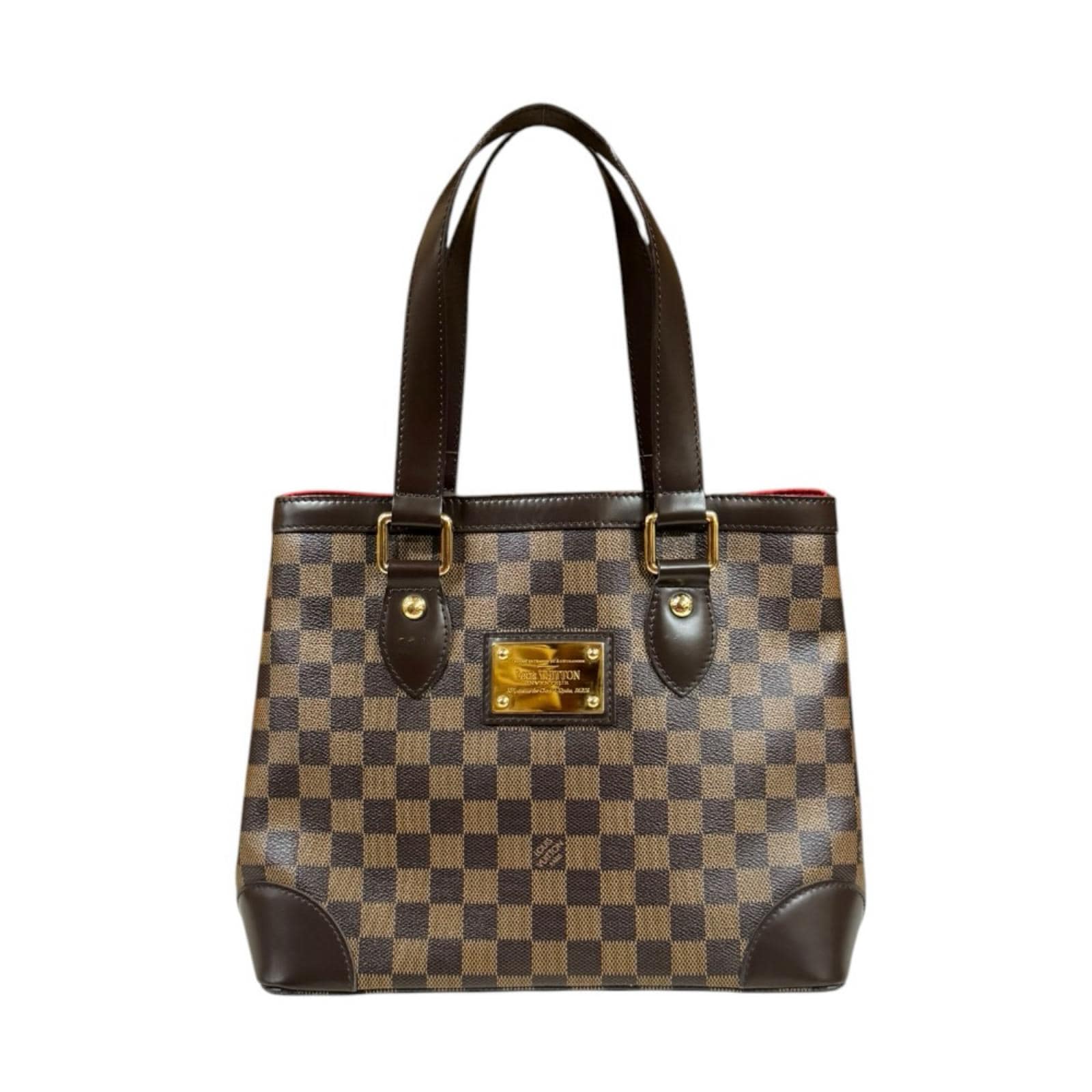 ルイヴィトン ハムステッドPM ダミエ ハンドバッグ ダミエキャンバス N51205 ブラウン LOUIS VUITTON 中古 美品
