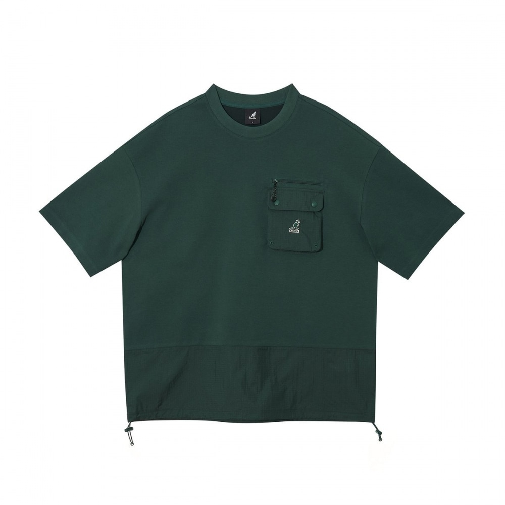 ブランド ミックスドファブリック 半袖Tシャツ グリーン 2784 6,487円