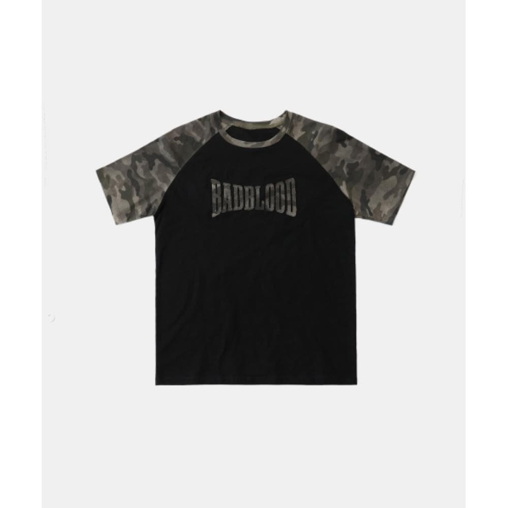 BADBLOOD Contrast short sleeve green camo w-tee25-069