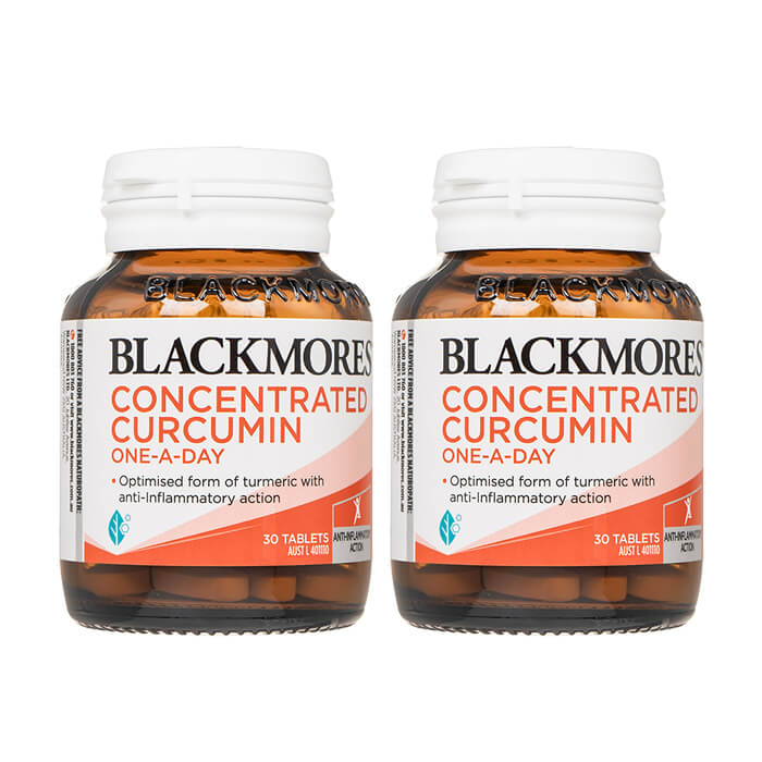 コンセントレイティッドクルクミンワンAデイ 30錠 2本 ブラックモアズ Blackmores ウコン 海外直送 日時指定不可 国際郵便発送