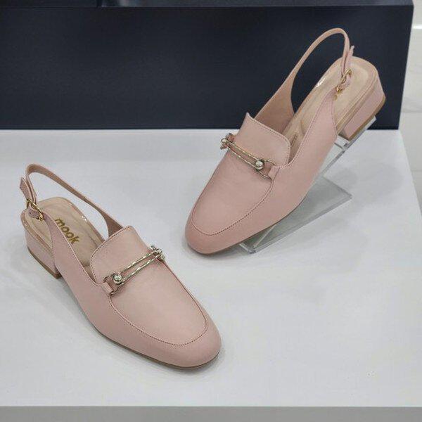 女性ローファー型スリングバック 122410 ピンク_JK
