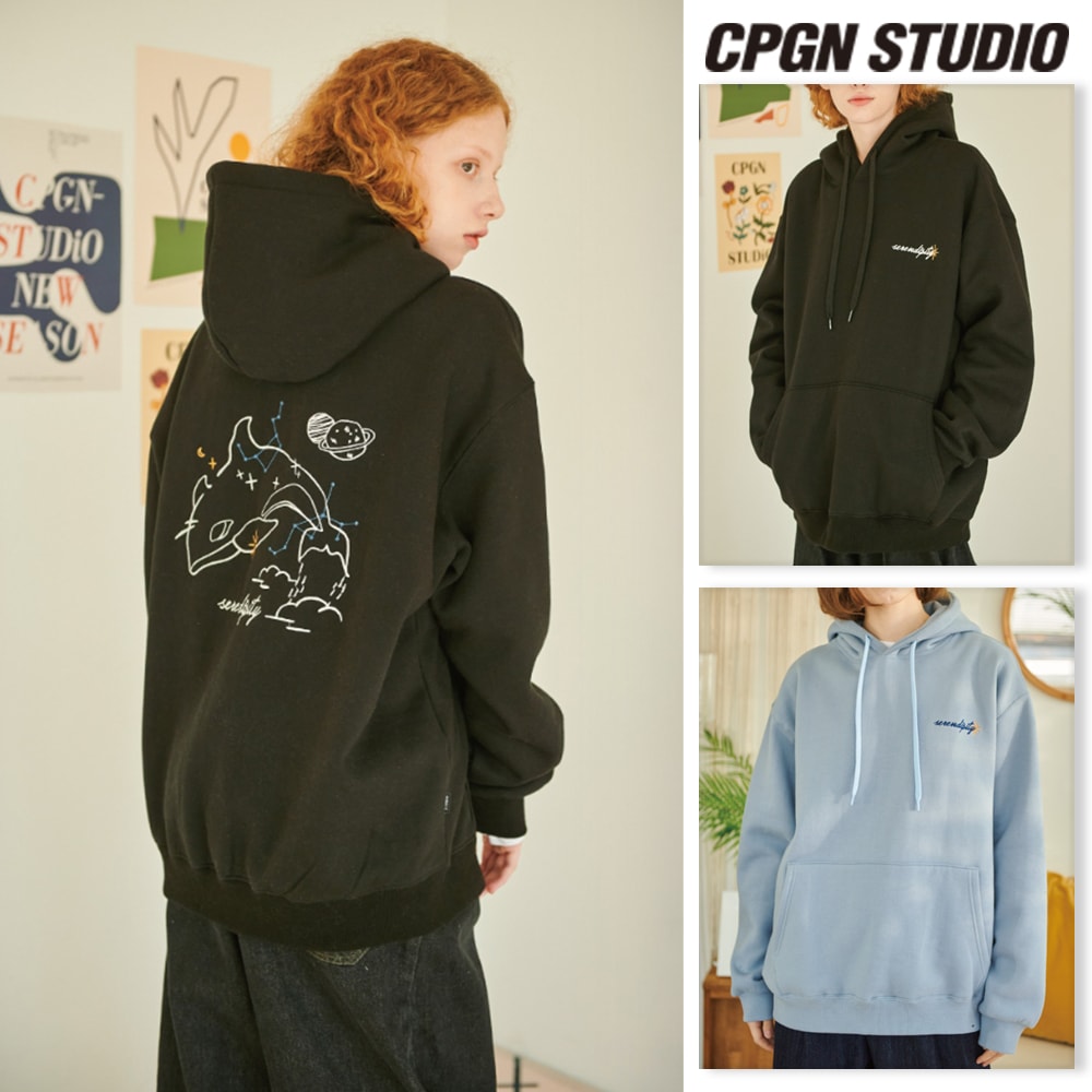【CPGN STUDIO】 Serendipity Embroidery Brushed Hood