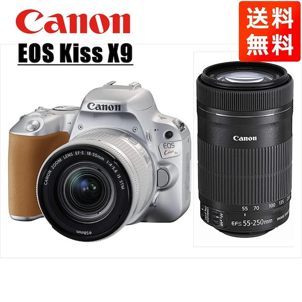 EOS Kiss X9 EF-S 18-55mm STM 55-250mm STM レンズキット 一眼レフ カメラ 中古