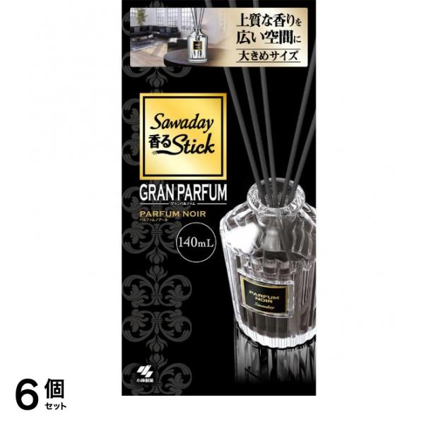 Sawaday(サワデー) 香るStick グランパルファム パルファムノアール 本体 140mL 6個セット