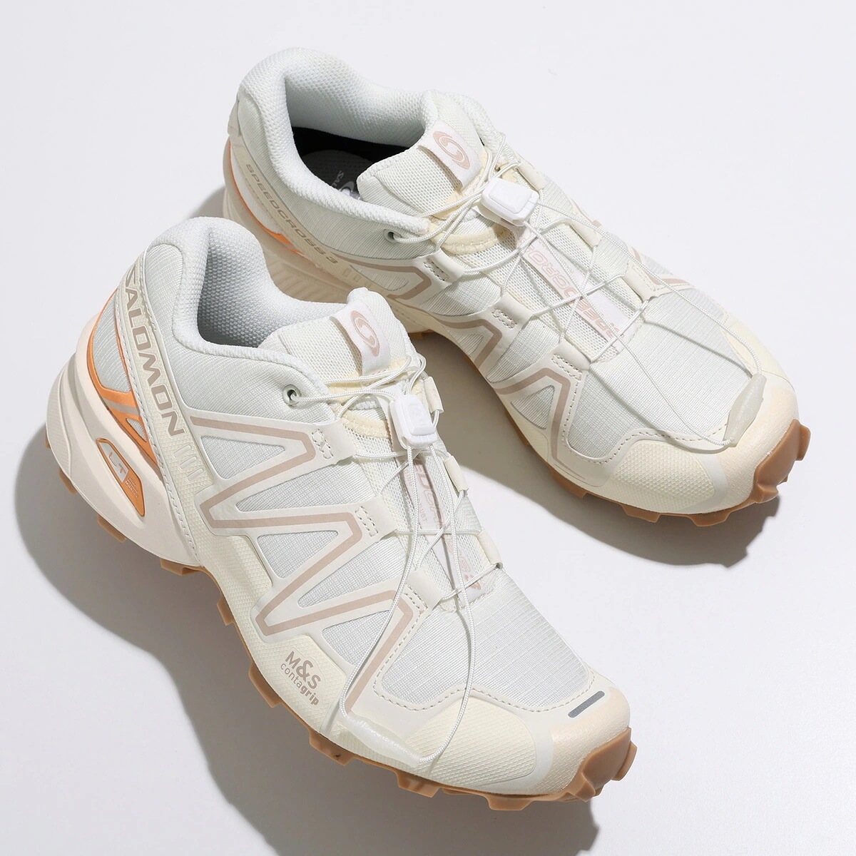 SALOMON サロモン スニーカー SPEEDCROSS 3 スピードクロス L47587800 レディース ローカット シューズ 靴 Vanilla-Ice/Cement/Papaya