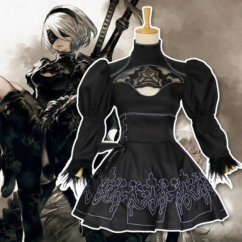 ニール機械紀元cos服女装2b姉コスプレアニメ服装小姉服cos服セット コスチューム