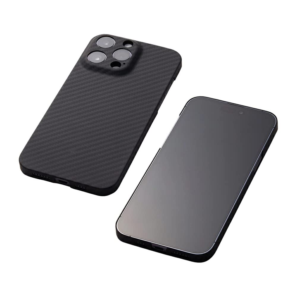 Deff ディーフ iPhone14用 アラミド繊維 薄型 耐衝撃 超軽量 カーボン風(調) ケース (14ProMax用) Special Edition