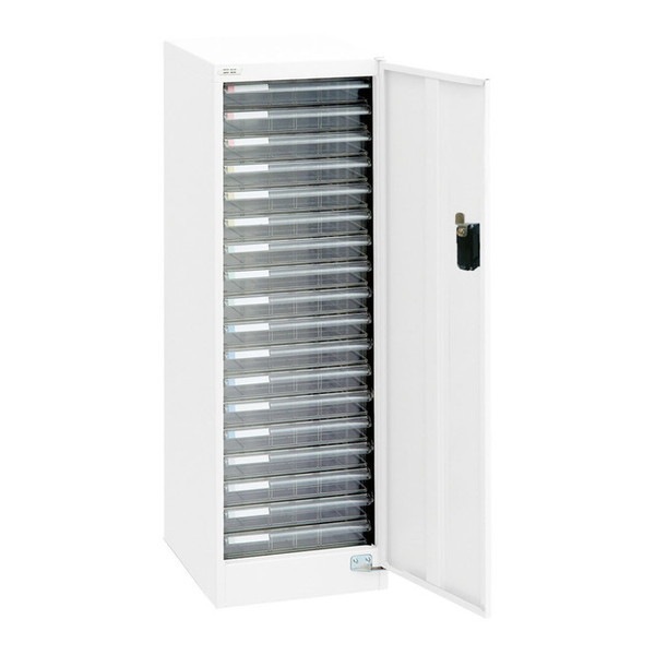 AF-NDS18 セキュリティフロアケース ダイヤル錠付 浅18段 シロ メーカー直送