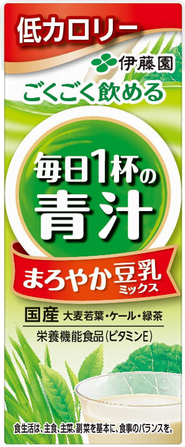 伊藤園 ごくごく飲める 毎日1杯の青汁 まろやか豆乳ミックス (紙パック) 200ml24本2ケース エコパック