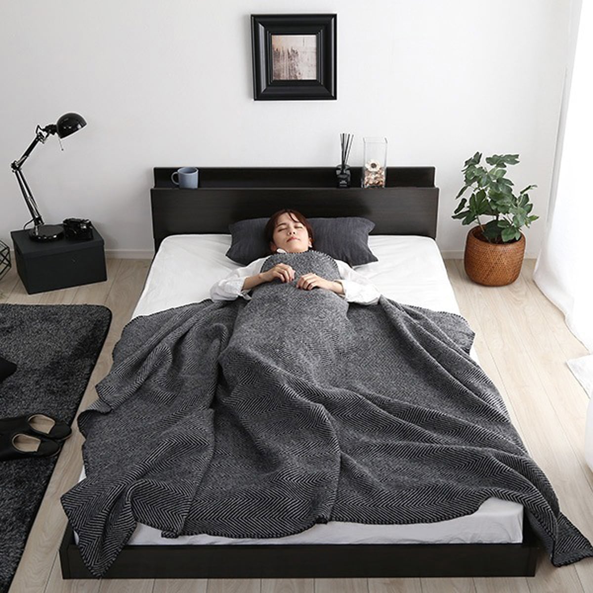 デザインフロアベッド Dサイズ Azlo-アズロ-インテリア ベッド フロアベッド ベッドフレーム