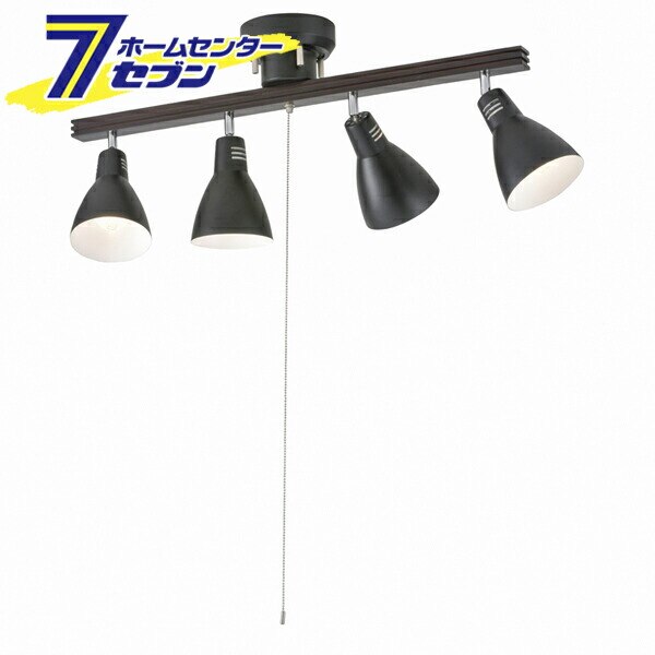 ４灯シーリングライト ブラック 電球別売 [品番]06-1489 LT-YN40AW-K オーム電機