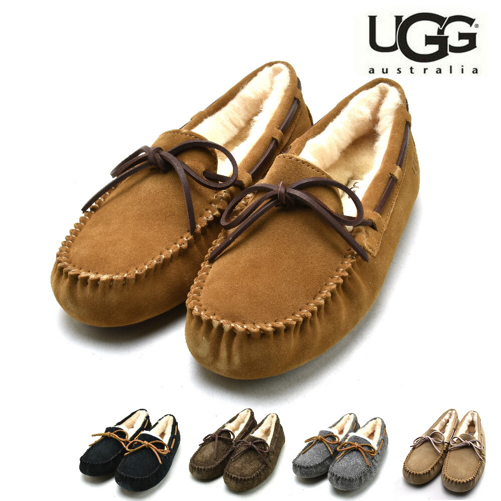 アグ モカシン レディース ダコタ ムートン スエード スリッポン シープスキン ベージュ ブラック グレー 茶 黒 UGG DAKOTA【1107949】