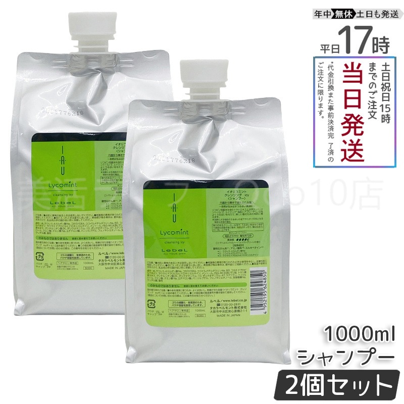 【2個セット】ルベル IAU イオリコミント クレンジング icy 1000ml