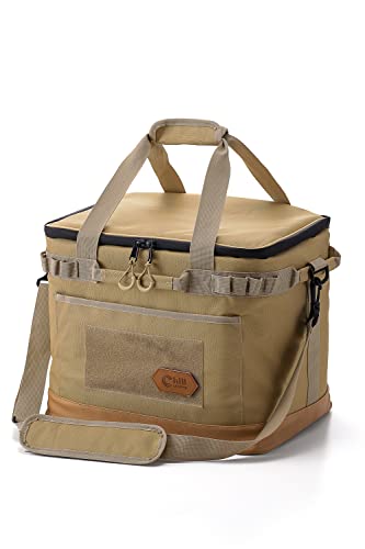 ChillCamping (チルキャンピング) クーラーボックス ソフトクーラー 保冷バック クーラーバック アウトドア キャンプ (Lサイズ, サンド)