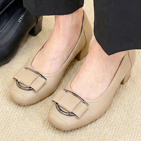 シューズ装飾丸いつま先 女性 レディース 靴 フォーマル パンプス 5cm sjpe s M3001_P419606414
