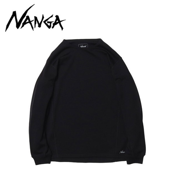 ナンガ MERINO WOOL BASE LAYER L/S TOP BLK S NW2341-1J508 N1MpBKE5 メリノウール ベースレイヤー ロングスリーブトップ