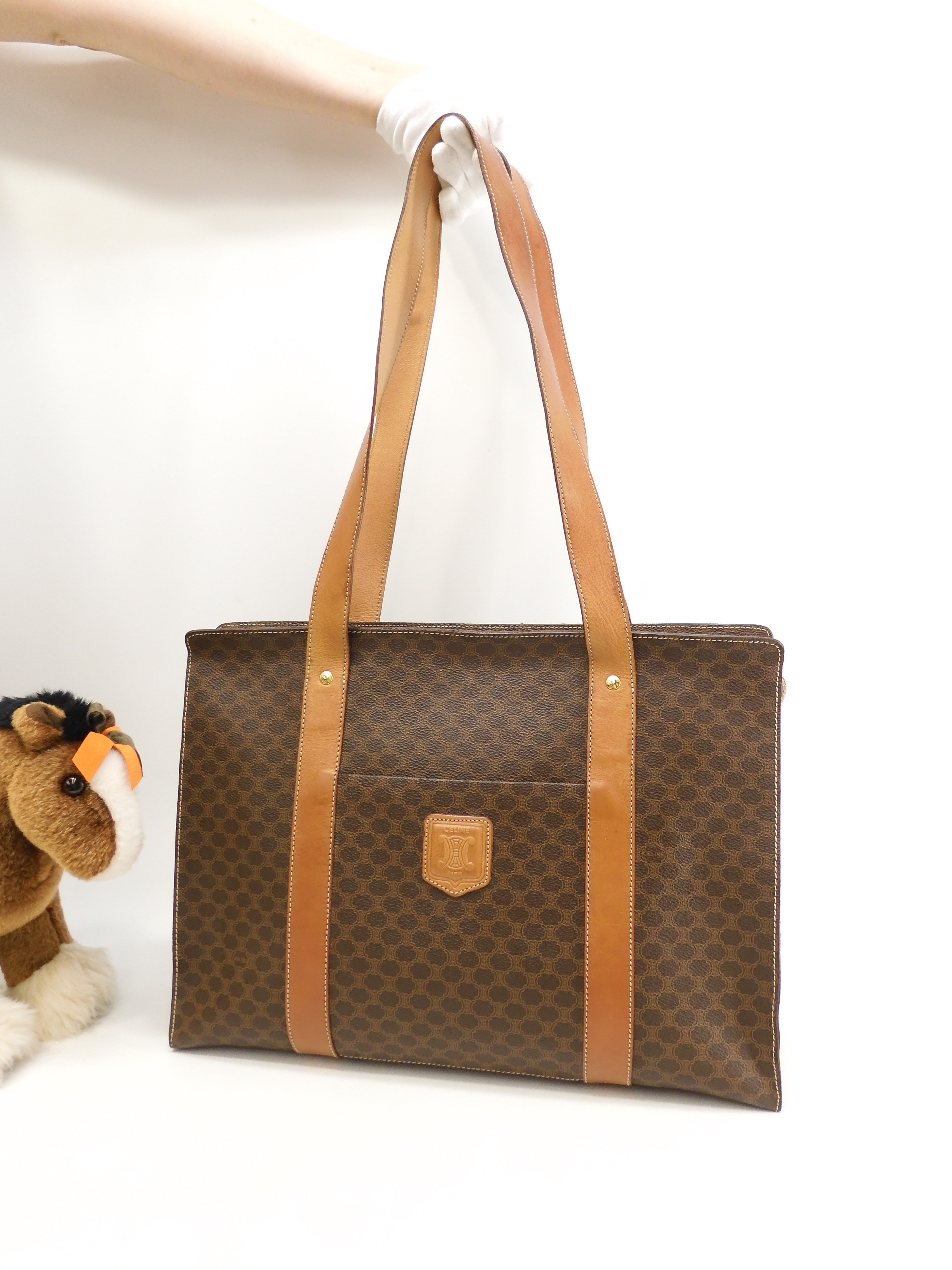 トートバッグ マカダム トリオンフ茶 ショッピングバッグ ショルダーバッグ 2@MC96* 5